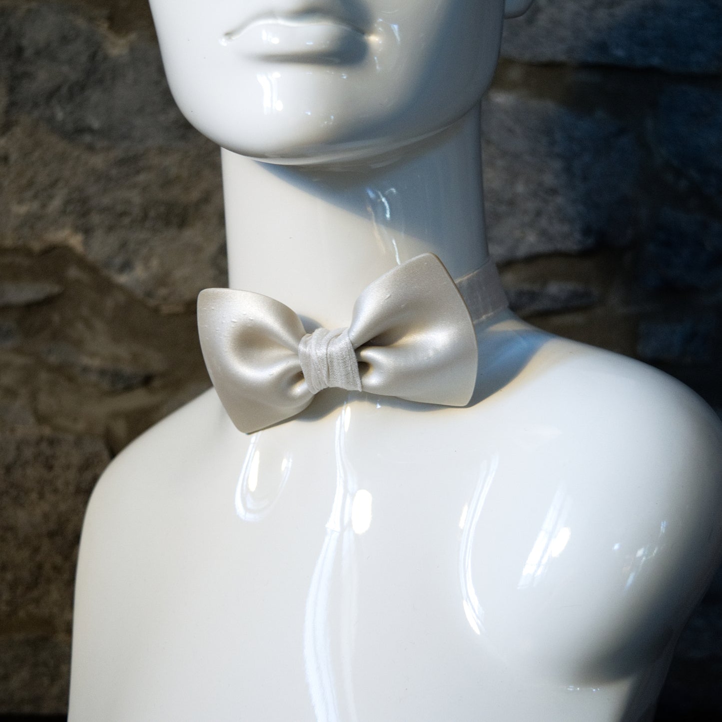 Formal Pearl White Bow Tie