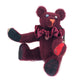 Teddy Bear Bag Charm - "Red Ripple"